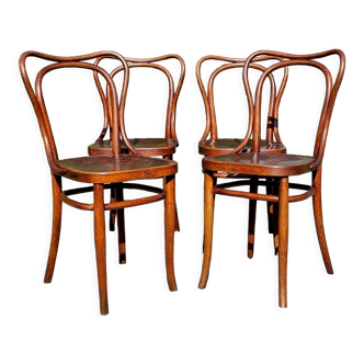 4 chairs bistrot Kohn n°55 early twentieth