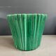 Cache-pot P.L. France Poët Laval in green ceramic