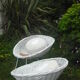 Pair of rattan basket chairs