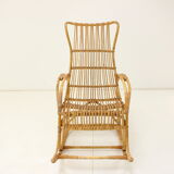 Mid-century rattan rocking chairs, 1960's