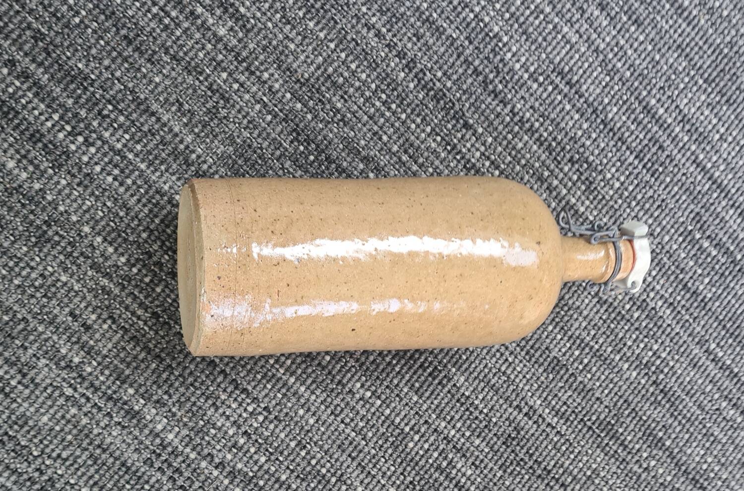 Old stoneware bottle/hot water bottle