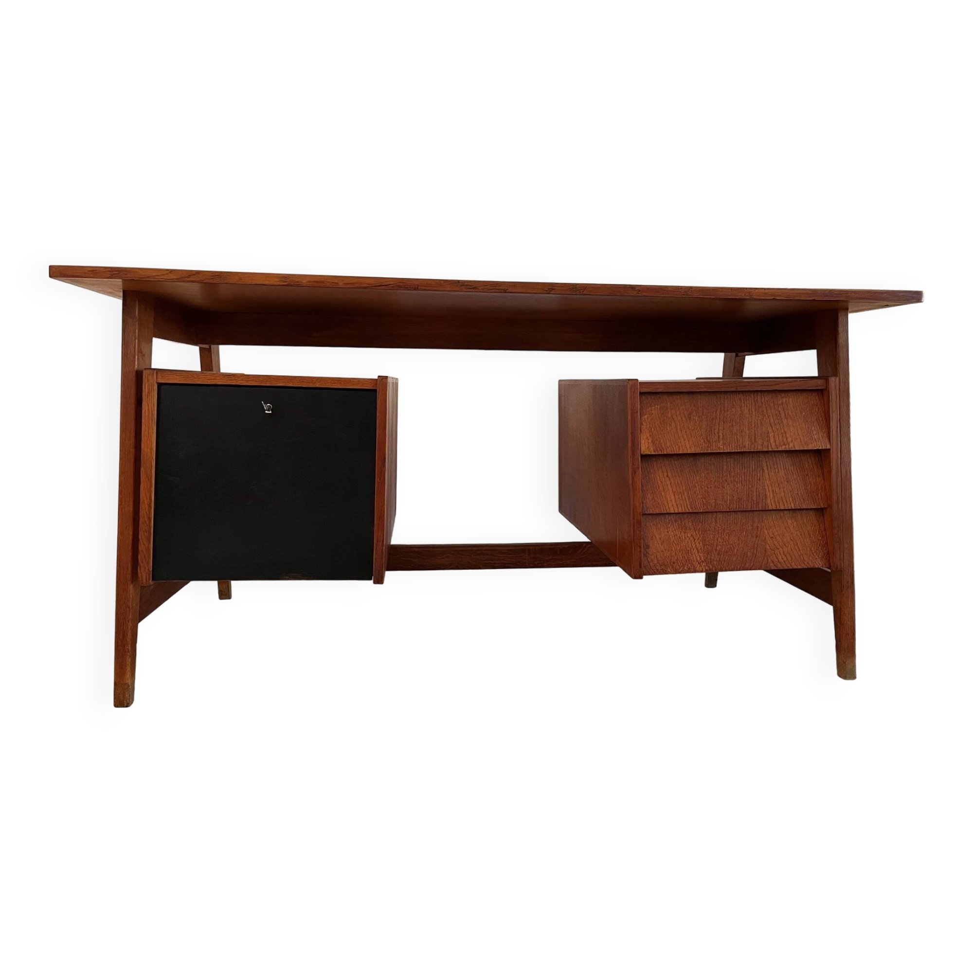 Bureau en chêne, années 50