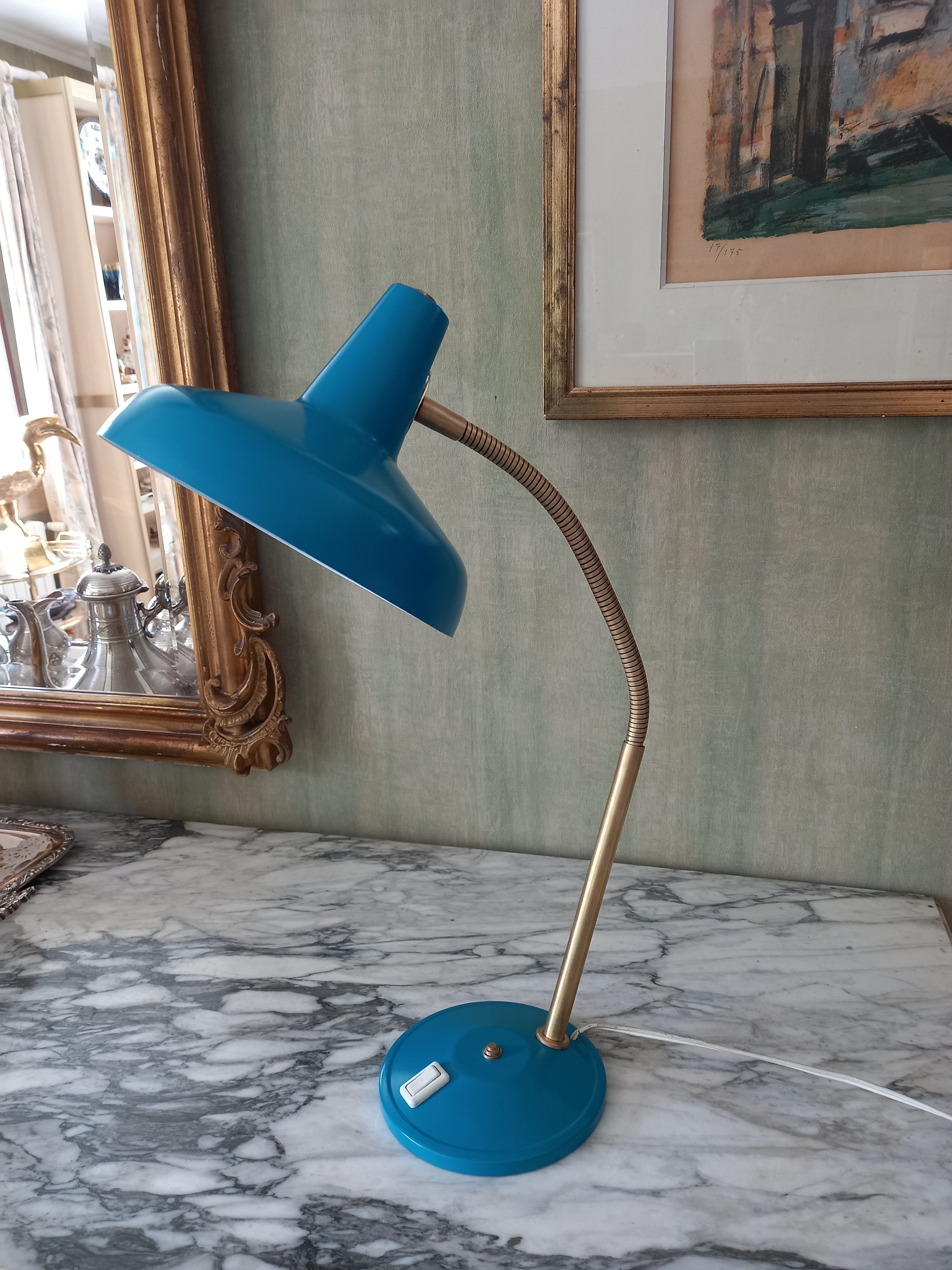 Vintage blue desk lamp