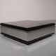 Willy Rizzo square black coffee table with mirrored glass
