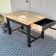 Table de ferme pieds carrés