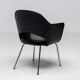 Set of 4 Saarinen executive chairs for Knoll in original black leather.