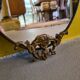Classic Bronze and Brass Oval Mirror from the 1950s.