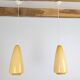 Pair of opaline pendant lights