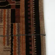 Art deco velour rug with fringes – 1930s, 142 x 91 cm
