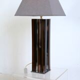 Kinetic lamp 70s, altuglas and chrome steel. France, circa 1970