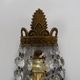 Pair of vintage hot air balloon wall sconces with glass tassels. Year 50
