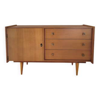 Scandinavian design sideboard with oak veneer finish