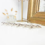 6 Leopard silver metal knife holders