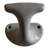 XL white ceramic earthenware coat rack from the 1960s