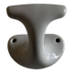 XL white ceramic earthenware coat rack from the 1960s