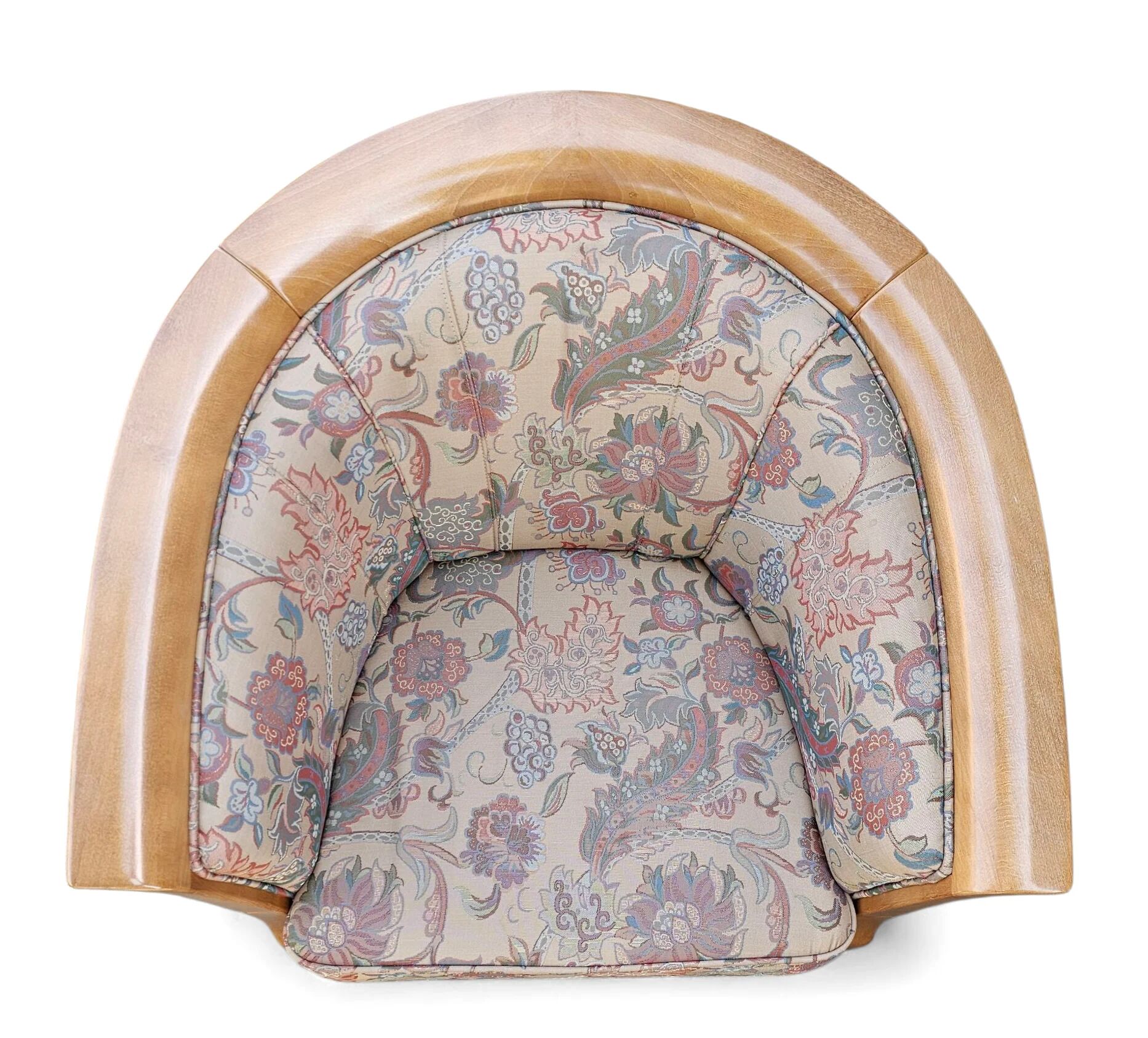 2 x armchair / club chair / floral fabric / 1980s