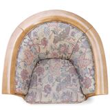 2 x armchair / club chair / floral fabric / 1980s