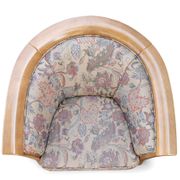 2 x armchair / club chair / floral fabric / 1980s