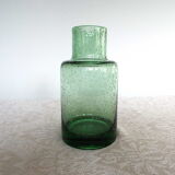 Vase en verre bullé