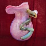 double-layer blown glass vase probably from BIOT