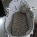White rattan bassinet