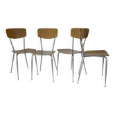Lot de 4 chaises de salle à manger vintage Space Age Mid Century Modern Italie années 1950