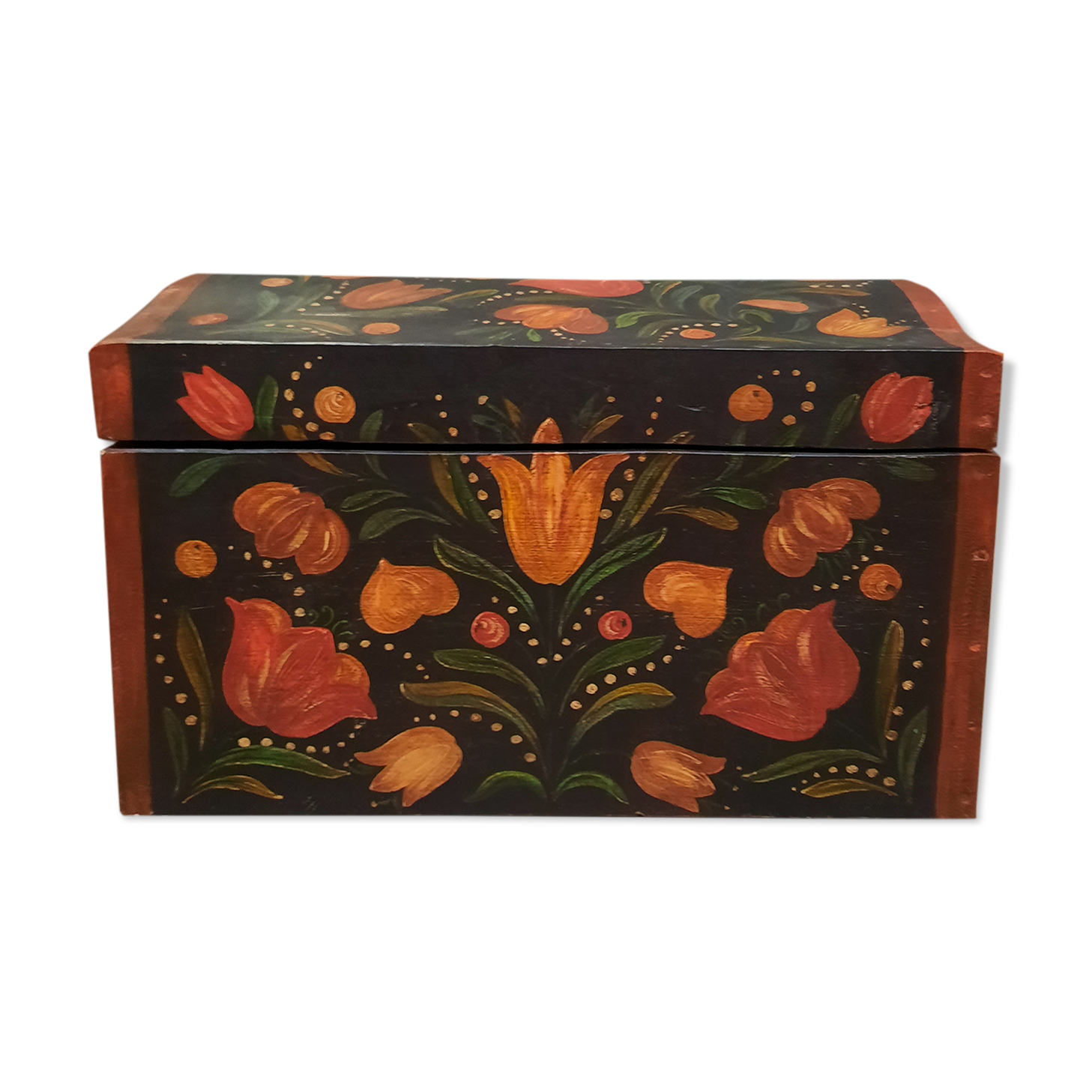 Painted chest in norman style