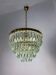 Four-tier Murano cut glass chandelier by Venini, Italy 1970s