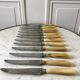 Set of 12 horn knives 50s