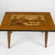 Table basse africaine en bois marqueté, vers 1960