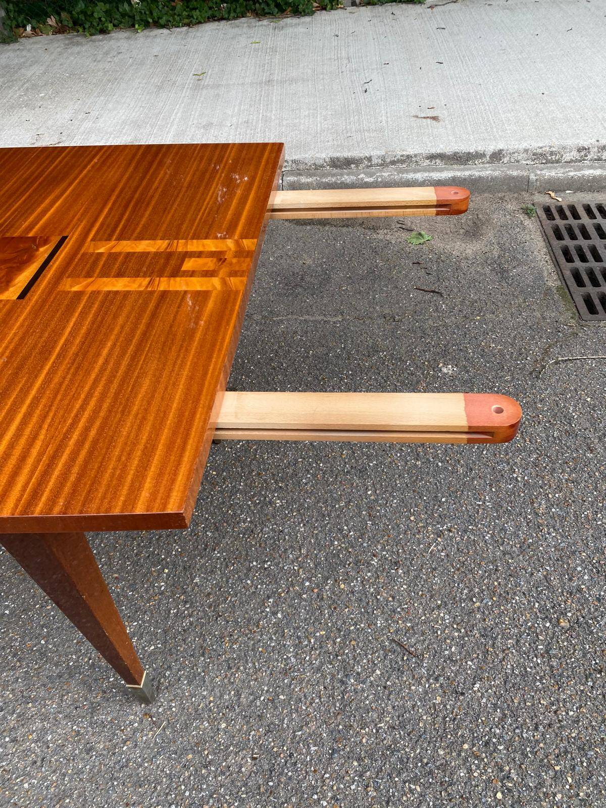Scandinavian solid wood and rosewood dining table 1960