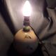 Pied de lampe en opaline rose