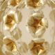 Flower ball chandelier - vintage floral pendant light in gold metal