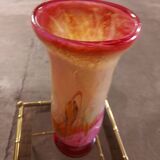 LARGE BIOT BLOWN GLASS VASE, SABA FRERES