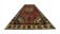 Traditional Rust Wool Area Rug Handmade Oriental Design Carpet- 94x240cm