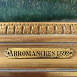 Tableau "Plage à Arromanches" signé 1891 signé Marine normandie