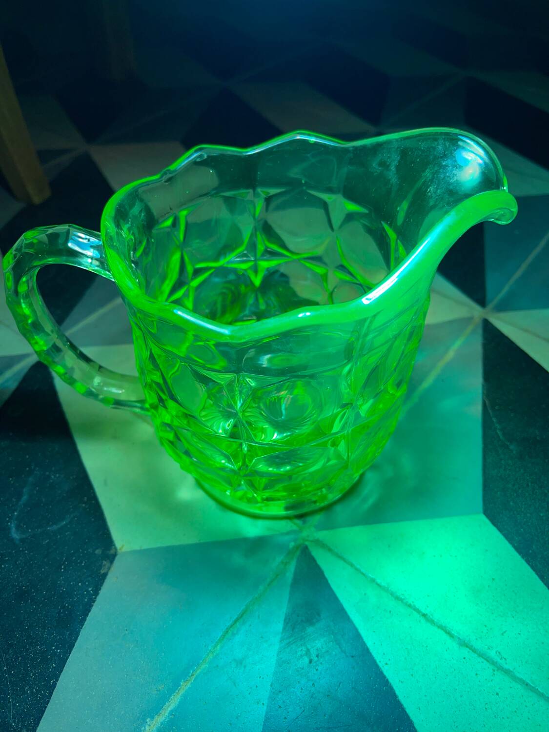 Uranium green pitcher 1930
