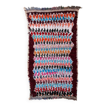 Colorful Boucherouite Moroccan rug - 88 x 161 cm