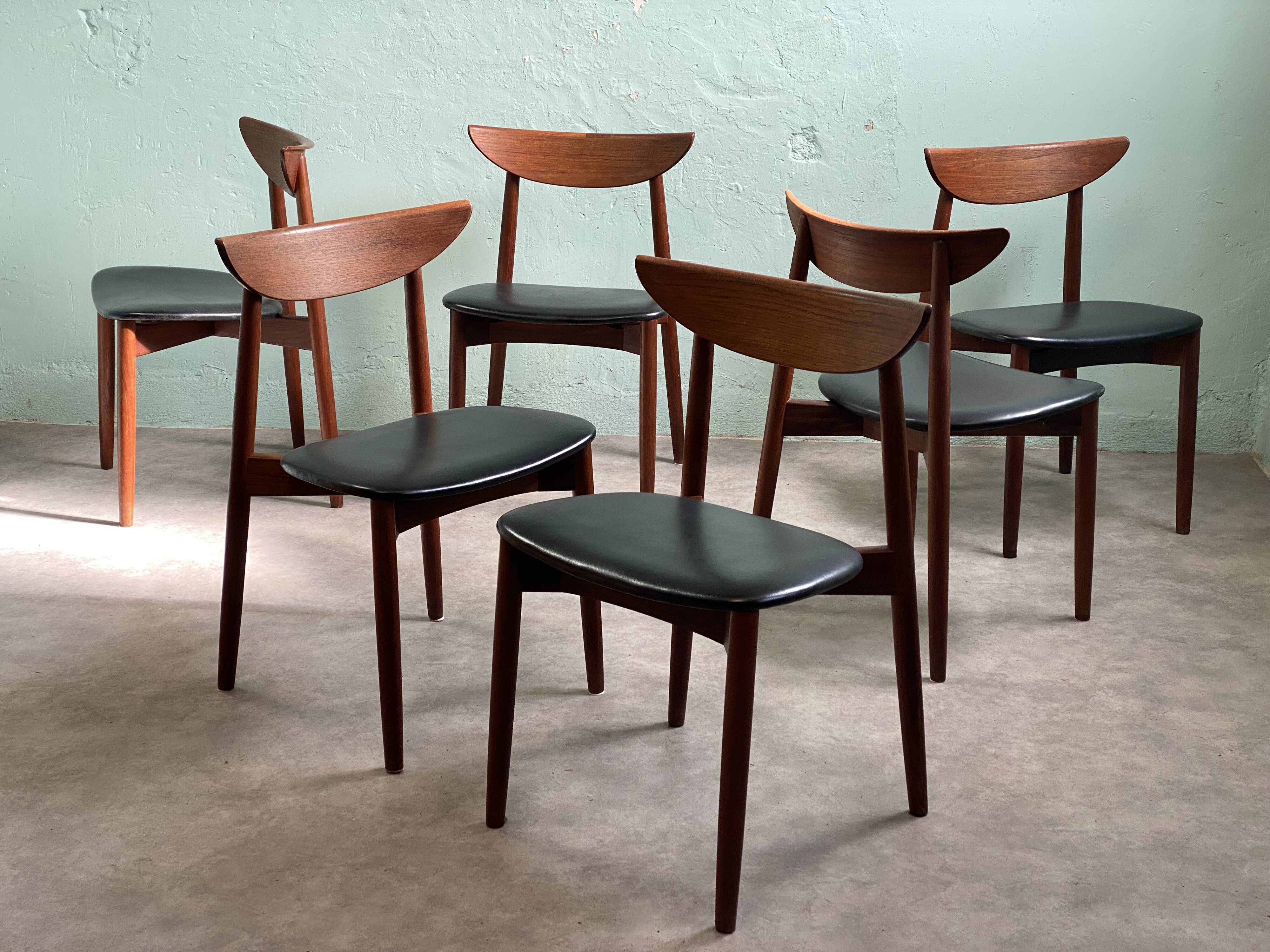 6 Danish chairs by Harry Ostergaard