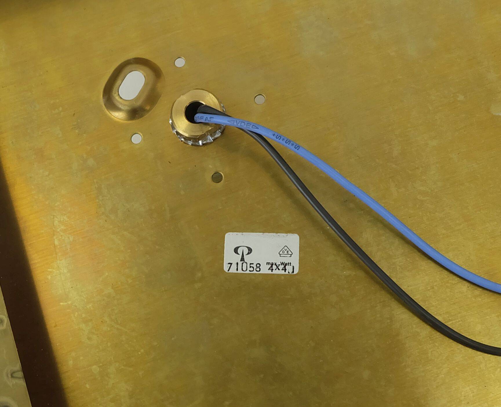 mid century peill & putzler brass CEILING LIGHT with 4 glass cubes 1960s/70