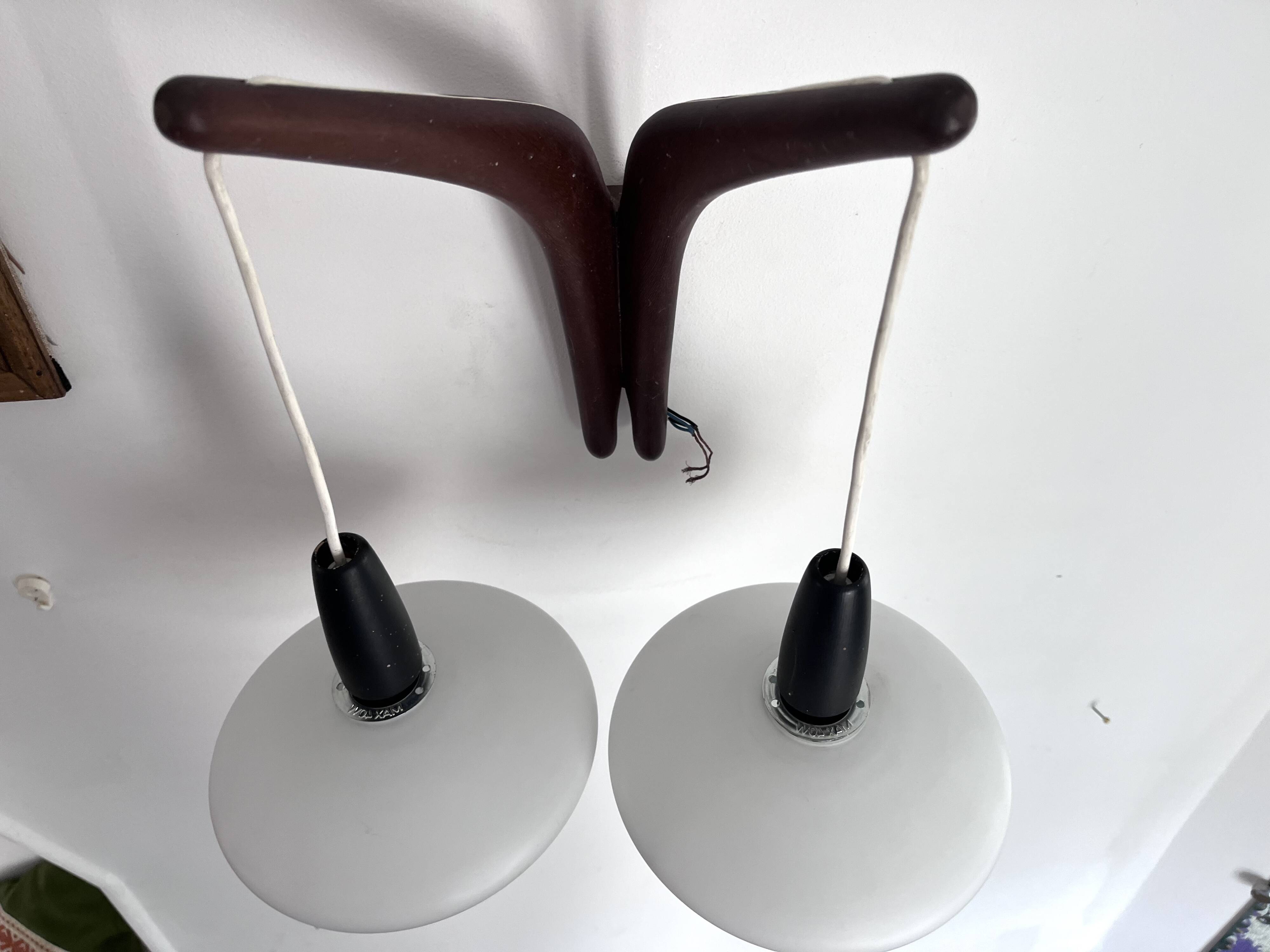 Scandinavian double wood opaline wall light Rispal