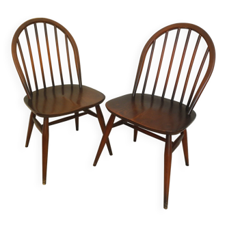 paire chaises Ercol Windsor BSHG 1960 2056 déco vintage dining chairs 60s