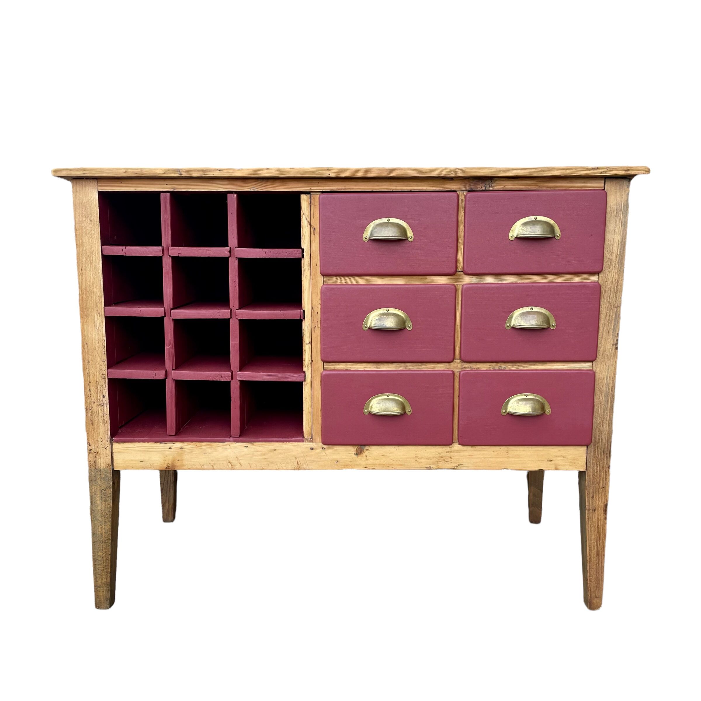 Old furniture by trade, 6 drawers and 12 bottle lockers