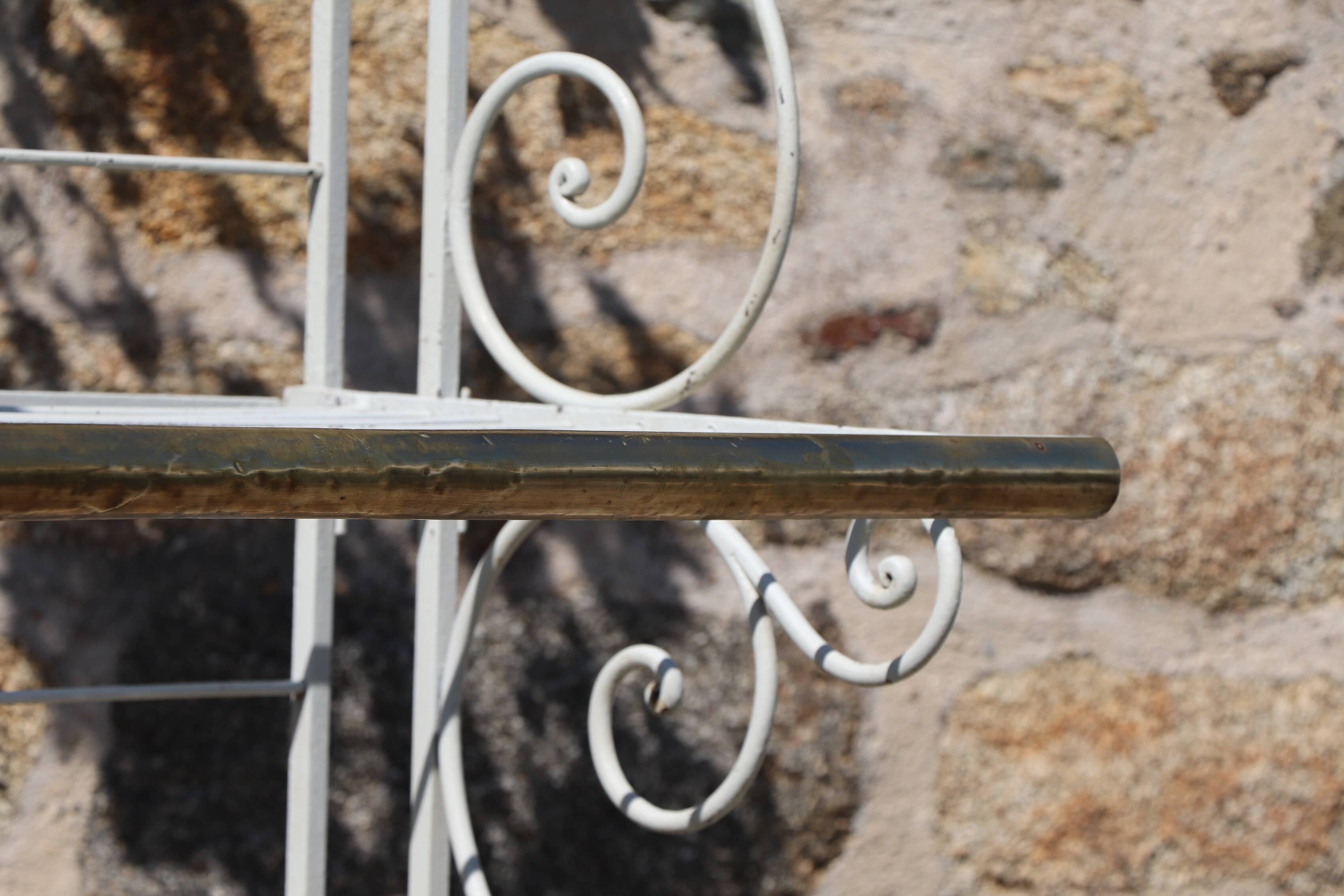 Large baker's shelf, 1950, wrought iron brass