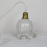 Baladeuse en verre décoré, vintage