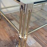 Gold metal coffee table from the 60/70