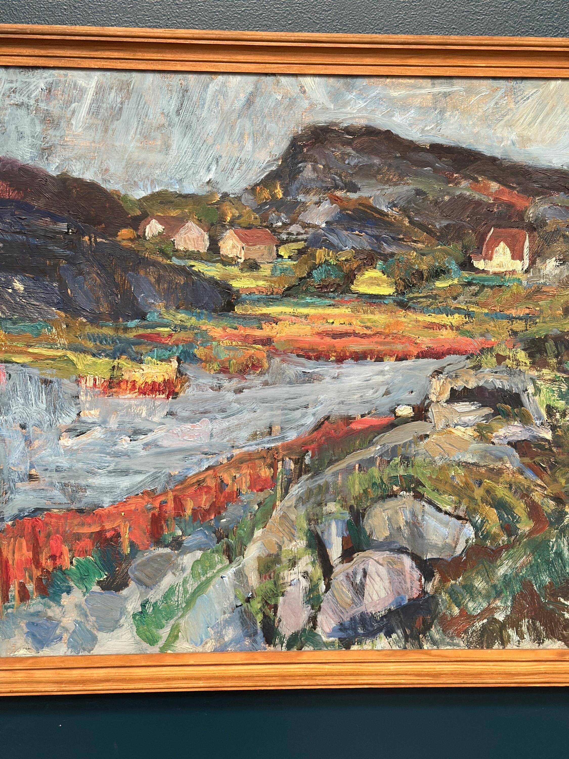 Swedish Oil On Canvas – “Serene Landscape” By Karl Otto Kellgren