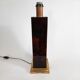 Lampe effet briar et laiton lucite années 1980