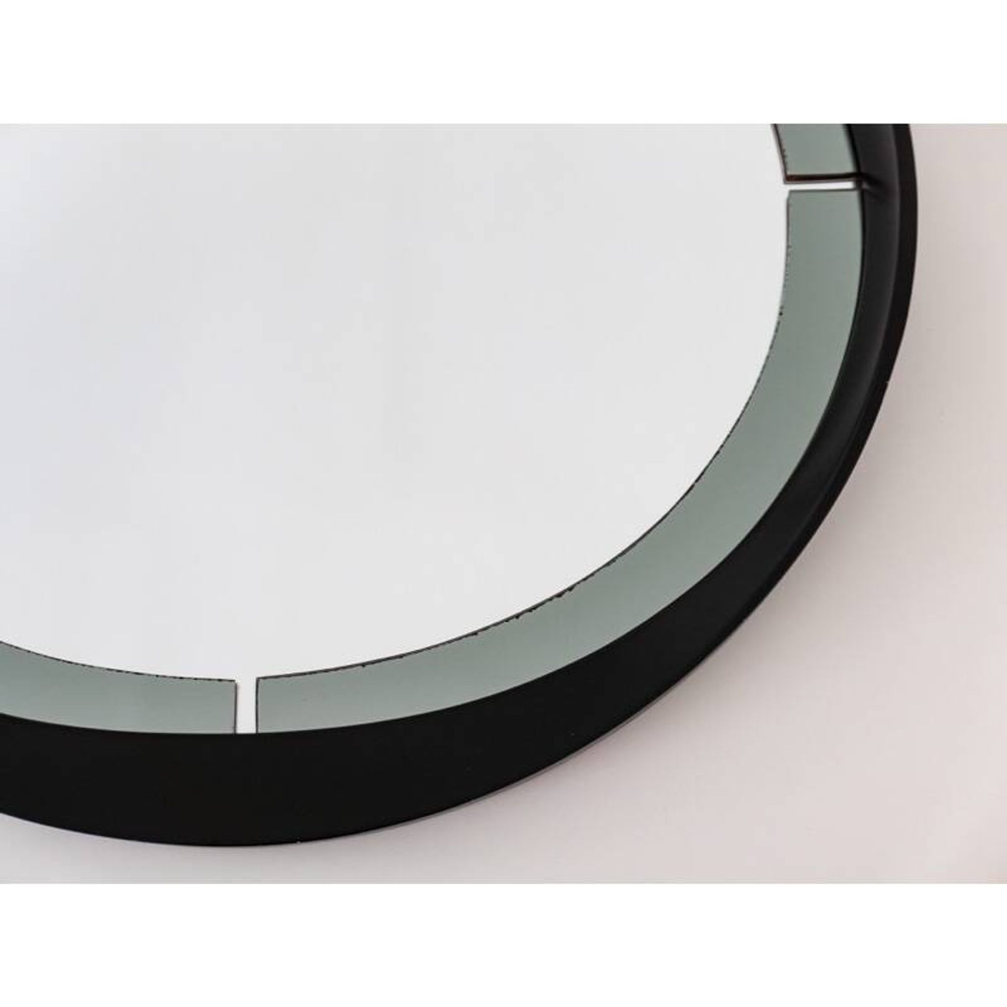 Round smoked glass wall mirror, Italy 1970s
