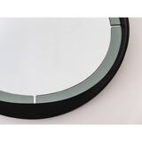 Round smoked glass wall mirror, Italy 1970s